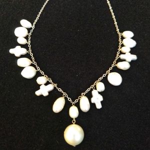 Freshwater & Cultured Pearl Cross Necklace